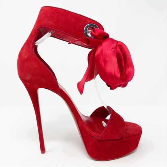 Christian Louboutin Torrida Alta 150 Suede Sandal Heels - Picture 6 of 11
